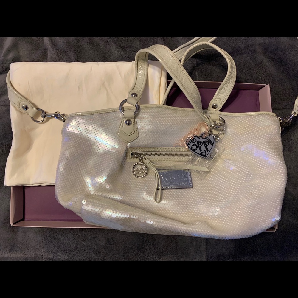 Coach Opal Sequin Poppy Rocker Handbag